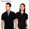 Scott International Black with Blue tip Polo T-Shirt