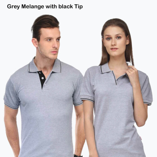 Scott International Milange Grey Polo T-Shirt