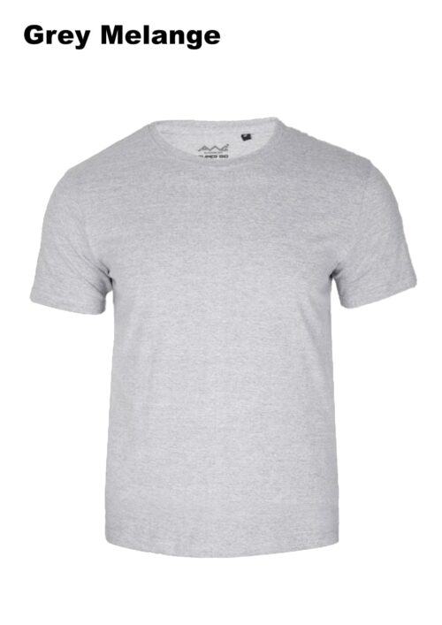 Milange Grey Super Bio Cotton Round Neck T-Shirt