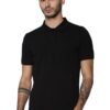 Customized Jack&Jones black Polo T-Shirt Front