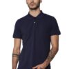 Customized Jack&Jones navy blue Polo T-Shirt Front