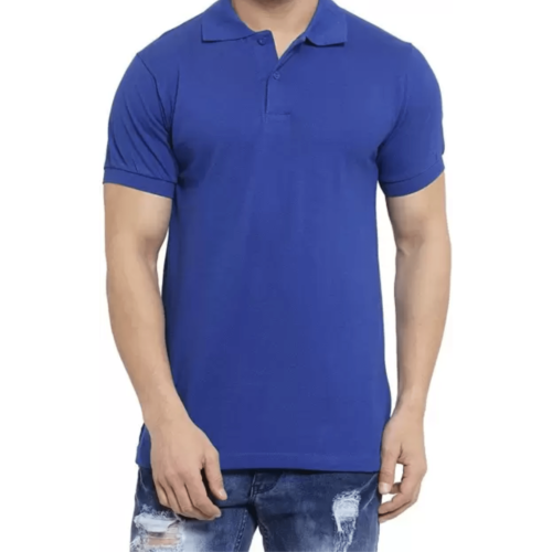 Customized Spun Matty Royal Blue Polo T-Shirt - Promotional Tees