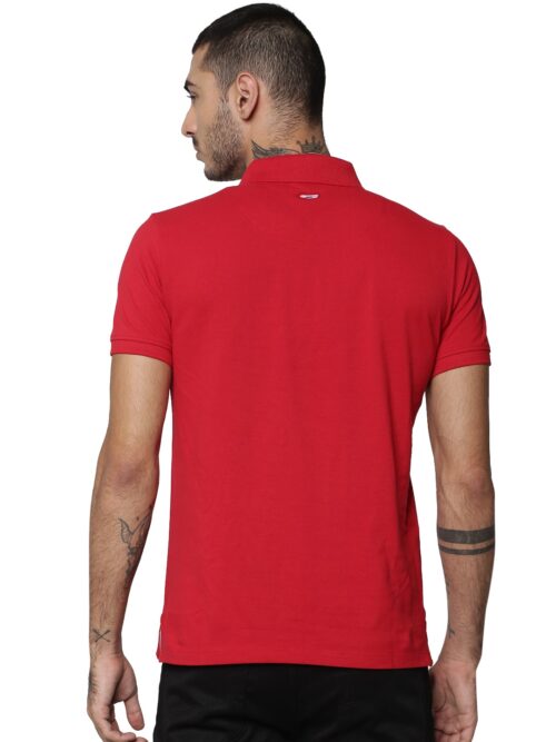 Customized Jack&Jones Red Polo T-Shirt Back
