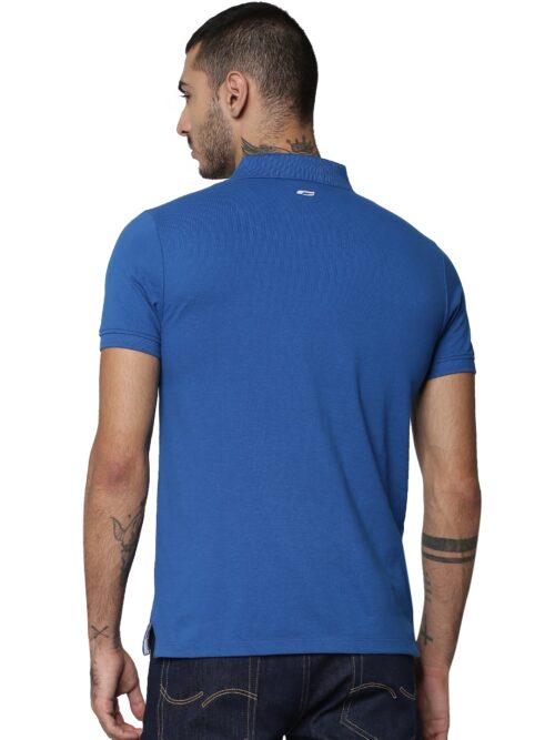Customized Jack&Jones Blue Polo T-Shirt Back