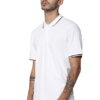 Customized White Polo T-Shirt with Tipping