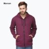 Scott International Maroon Color Full Zipped Sweatshirt