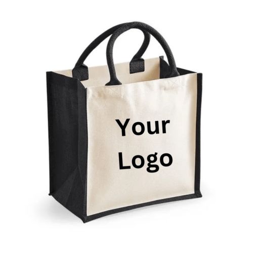 Promotional Jute Bag with Cotton Panel