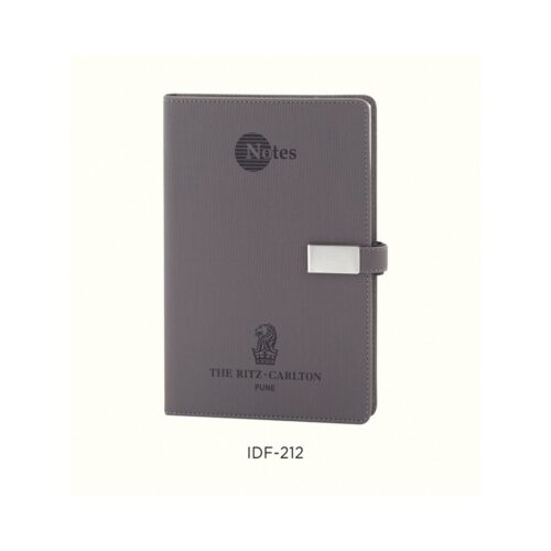 Grey Hardbound Notebook with Magnet closure