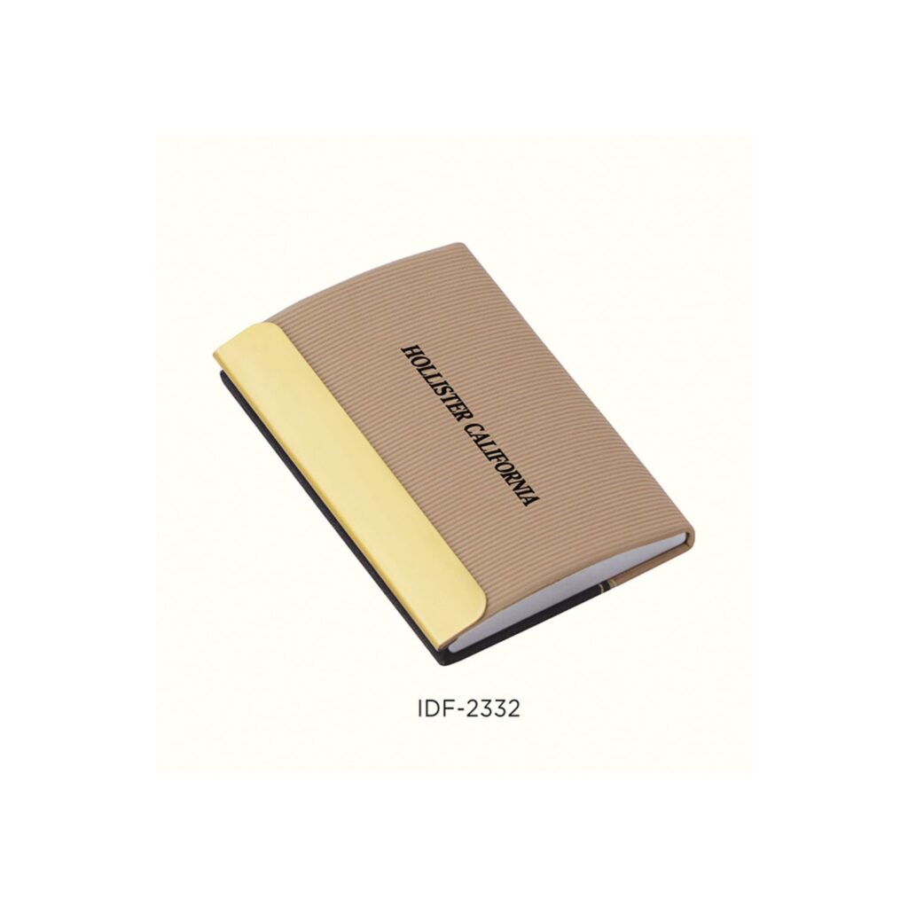 Merch Story Beige Cardholder with gold metal