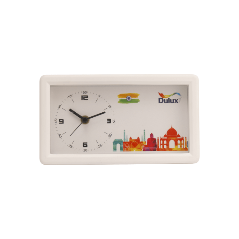 Rectangle Shape Custom Table Clock For Corporate Gifts