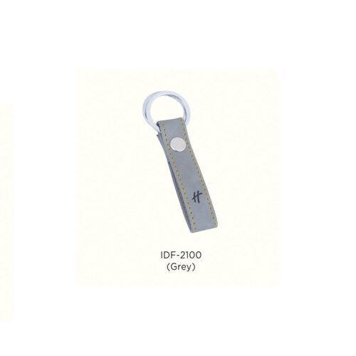 Merch Story Keychain Leather embossed in Grey