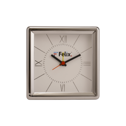 150 gram table clock with logo print for corporate gifting