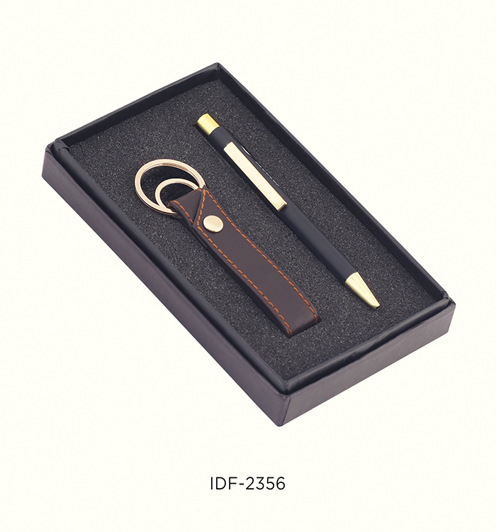 Sleek Metal Pen and Customizable Keychains