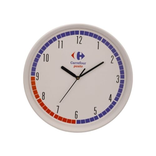 Minimalistic designer custom wall Clock in white