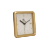 Square light brown table clock side image
