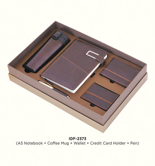 Premium Travel Mug Stylish Notebook Wallet Executive Gift Set- Perfect for corporate gifting