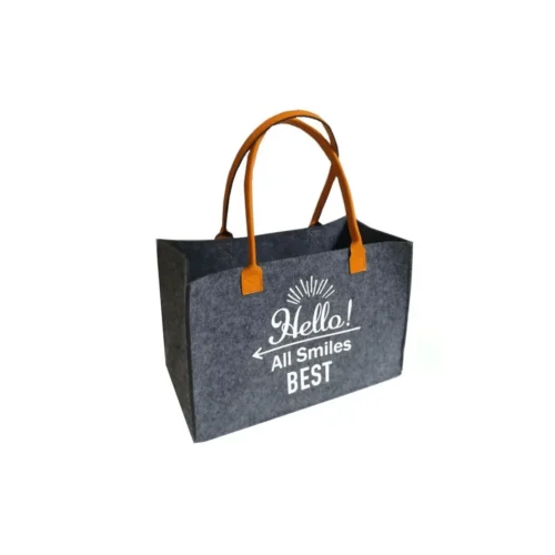 Eco-friendly customizable bag in charcoal grey