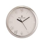 Premium silver coated custom wall clock in two tone