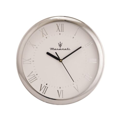 Premium silver coated custom wall clock in two tone