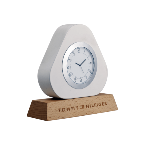 Wooden Table clock side