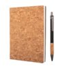cork pen and notebook set for corporate gifting