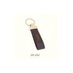Merch Story Customizable Leather keychain in Tan Color
