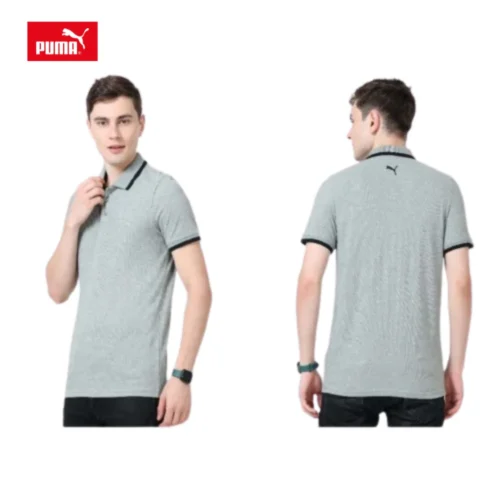 Grey puma Dri Fit Polo T-Shirt