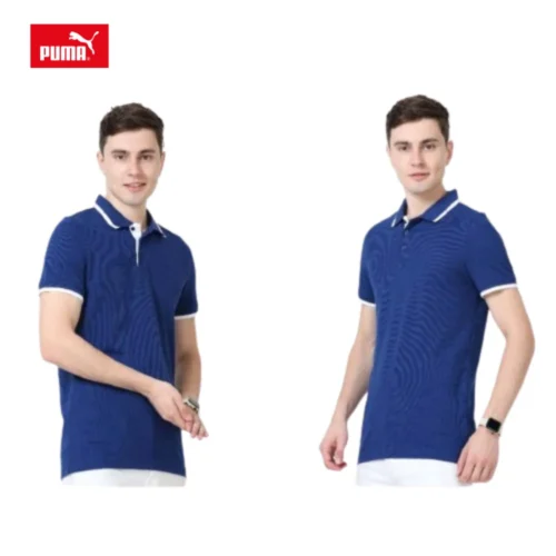 Customized Royal Blue Puma Dri Fit Polo T-Shirt