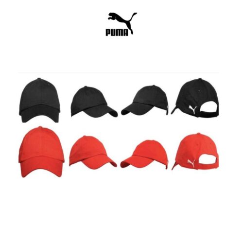 Custom Puma Caps in Black Red