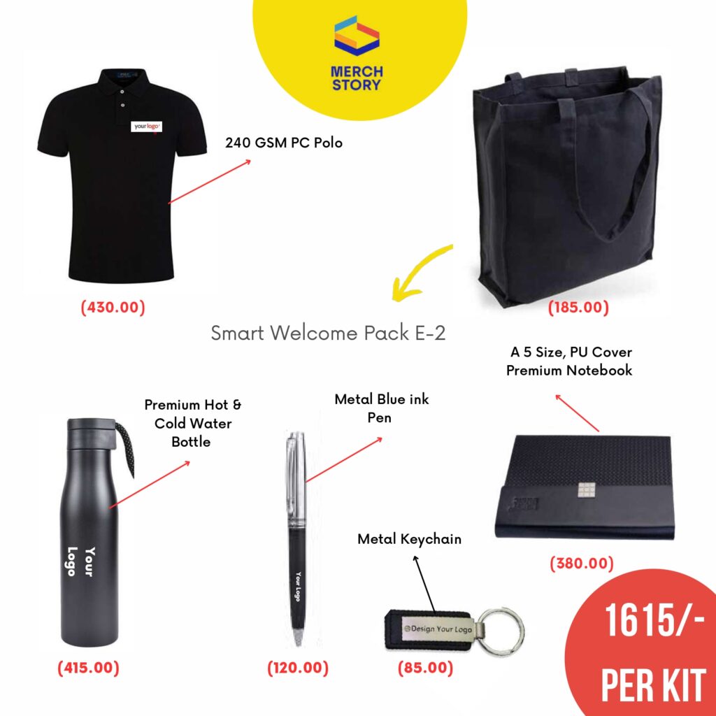 employee welcome kit with customized cotton bags