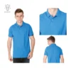 Rare Rabbit Solid Polo Cotton T-Shirts in Sky Blue