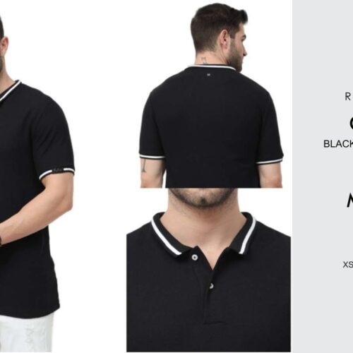 Black Color Rare Rabbit Polo T-Shirt
