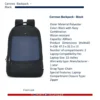 Black Carrows backpack by Tommy Hilfiger front