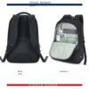 Black Carrows backpack by Tommy Hilfiger open