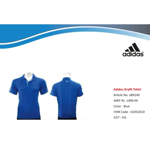 Customized Adidas Royal Blue Polo T-Shirt