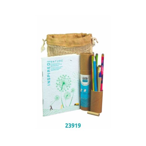 Sustainable Gift Set- Seed Based Diary Pen & Jute Pouch