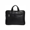 Black Customizable Faux Leather Laptop Bag