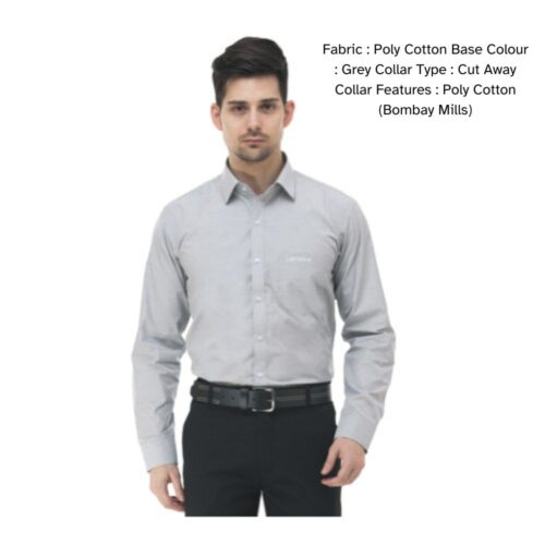 Customizable Polycotton Shirt from Bombay Mills Grey