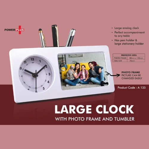 Promotional Table Clock White