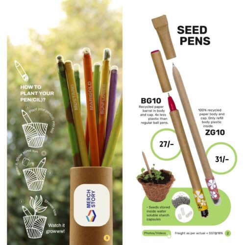 Plantable Sustainable seed pens