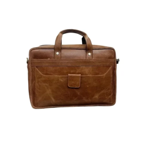 Shaded Leather Laptop Bag