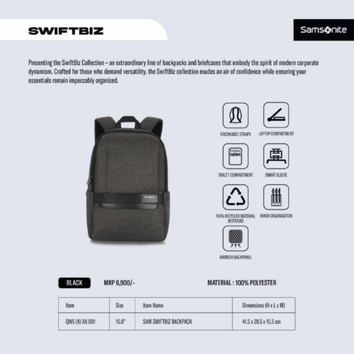 Samsonite Swiftbiz laptop backpack