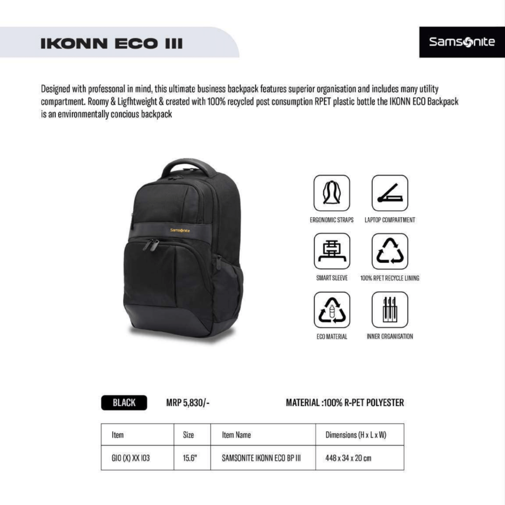 Samsonite IKONN ECO III Laptop Backpack