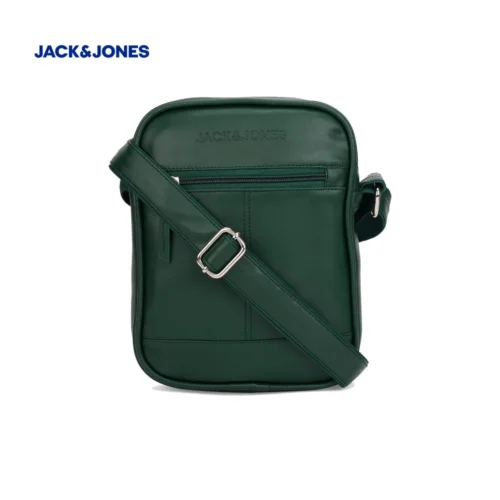 Custom Jack & Jones PU Sling Travel Bag front pocket