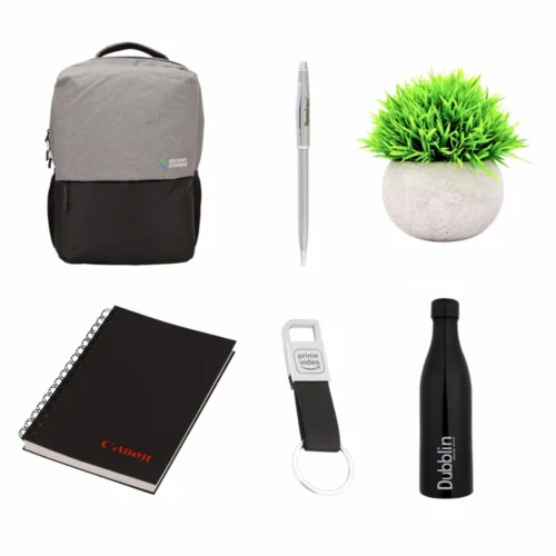 On Boading kit(Backpack, Bottle, Keychain. Flowerpod, Sleek Pen)