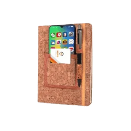 Eco-Friendly Cork A5 Notebook Set with Bamboo or Cork Pen