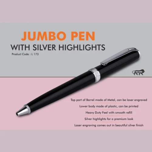 Silver Pen with Highlighter