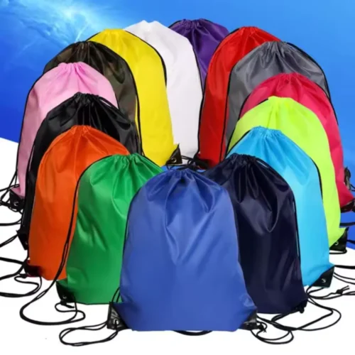 Custom Logo Drawstring Promotional Bag in multi color