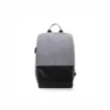 Oblique Anti Theft Premium.Backpack, Backside in Grey Color