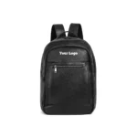 Premium Black Leather Waterproof Travel Laptop Bag